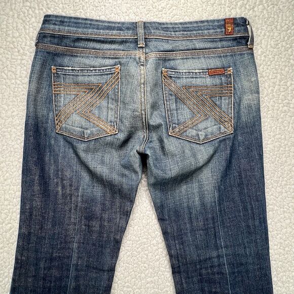 7 For All Mankind Bootcut Jeans Women’s 28 (Actual 31x29) USA Made Western Boho - Picture 4 of 13